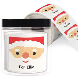 Santa Face Square Gift Stickers